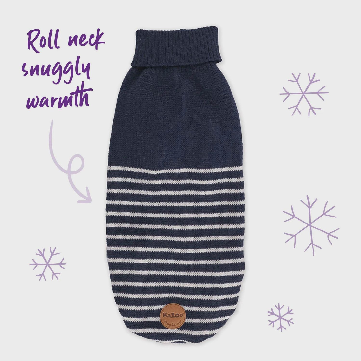 Kazoo Navy Stripe Dog Jumper 40cm