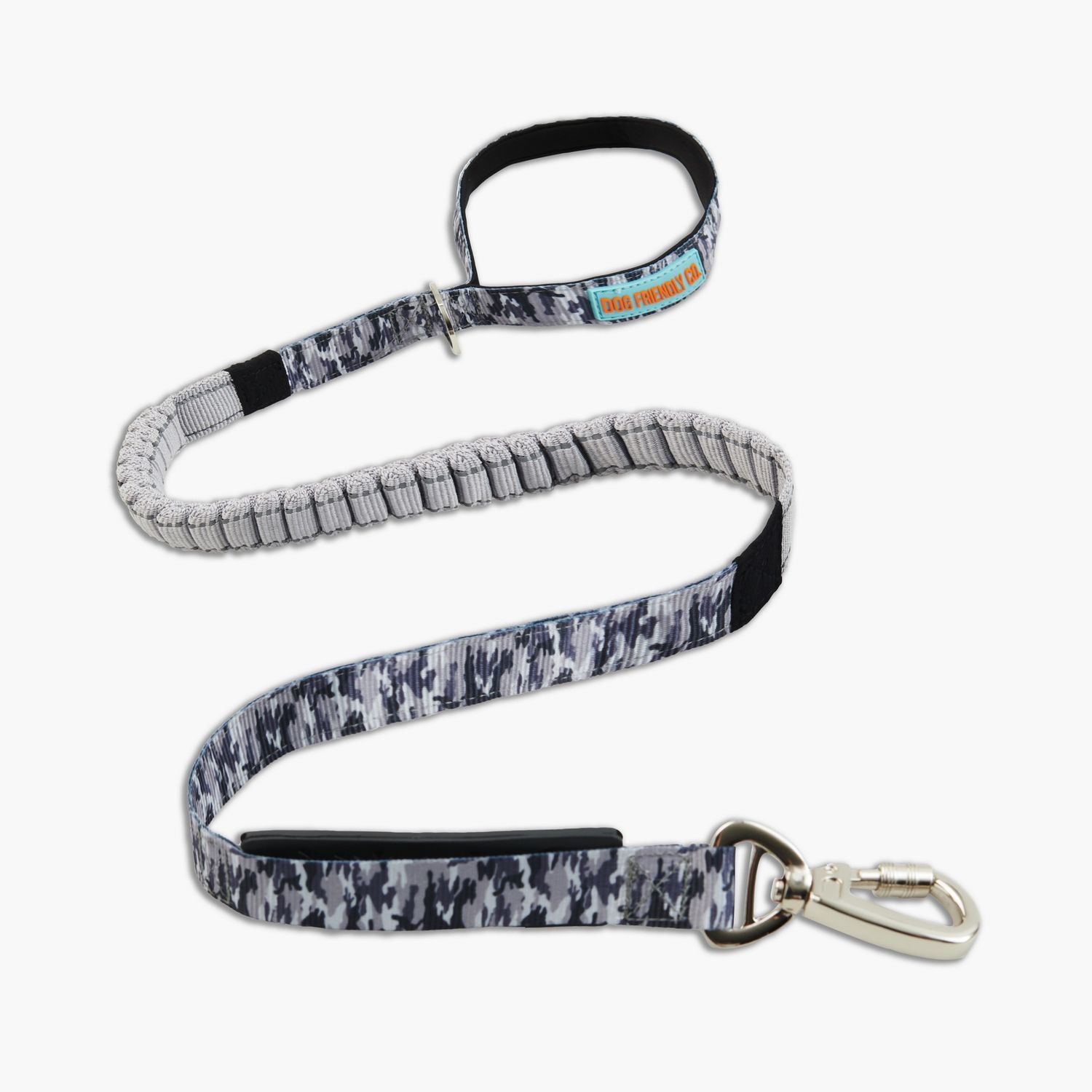 Dog Friendly Co Bungee Dog Leash Grey Camo - Small