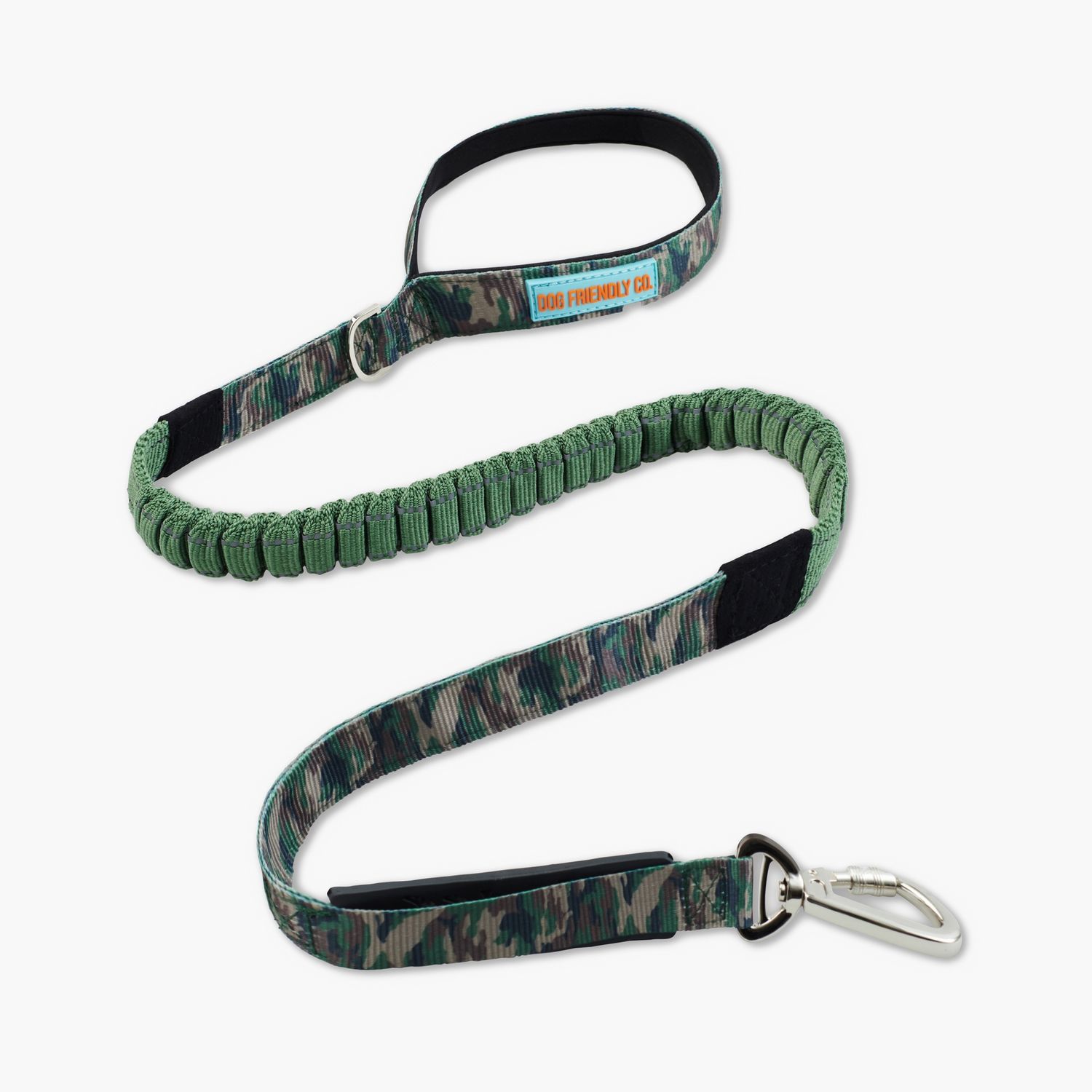 Dog Friendly Co Bungee Dog Leash Green Camo - Regular