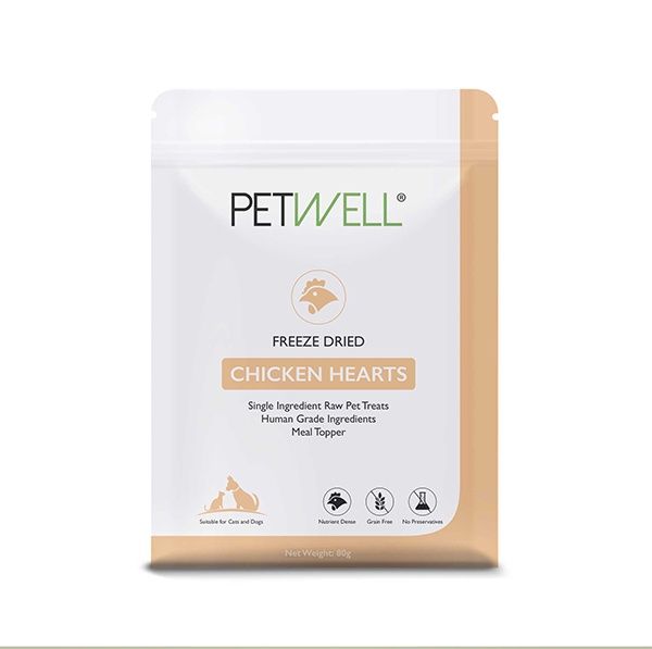 PetWell  Freeze-Dried Chicken Hearts 80g