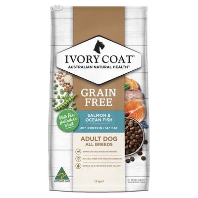 Ivory Coat Grain Free Ocean Fish &amp; Salmon Dog Food 13Kg