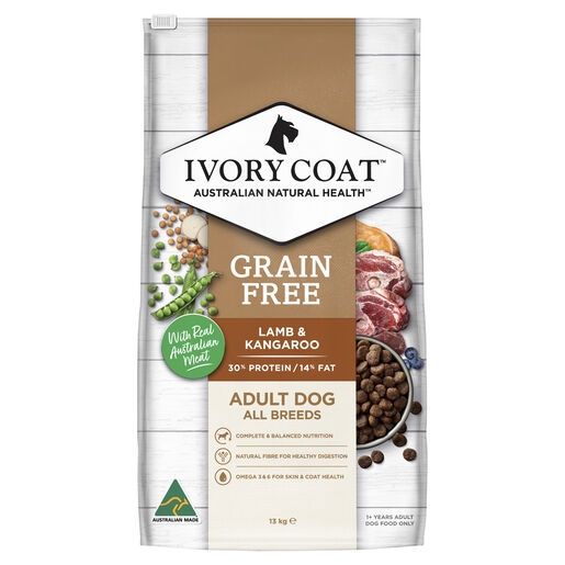 Ivory Coat Grain Free Lamb &amp; Kangaroo Dog Food 13Kg