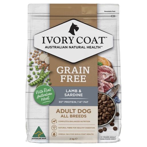Ivory Coat Grain Free Lamb And Sardine Dog Food 2Kg