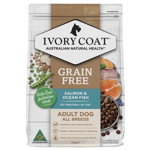 Ivory Coat Grain Free Ocean Fish &amp; Salmon Dog Food 2Kg