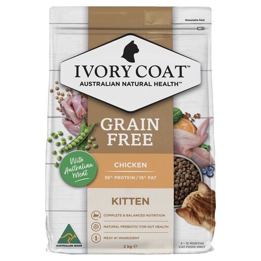 Ivory Coat Grain Free Kitten Chicken Dry Food 2Kg