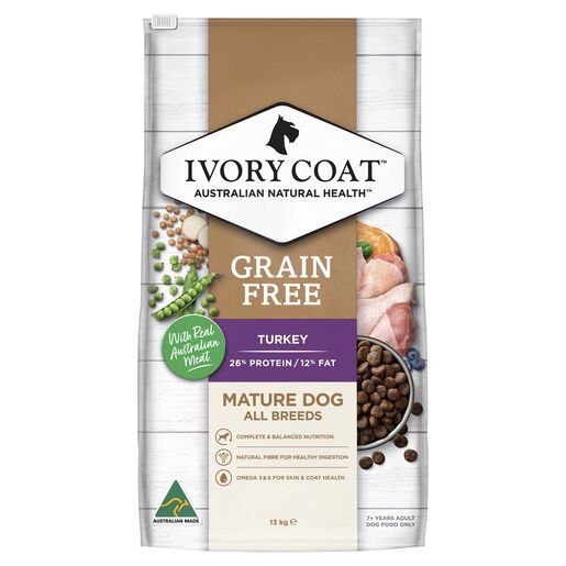 Ivory Coat Grain Free Turkey Mature Dry Food 13Kg