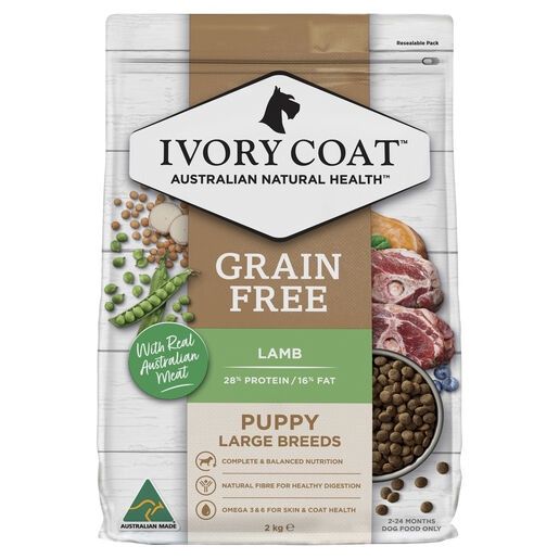 Ivory Coat Grain Free Puppy Large Breed Lamb Dry Food 2Kg