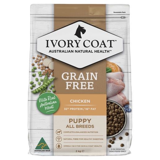 Ivory Coat Grain Free Puppy Chicken Dry Dog Food 2Kg