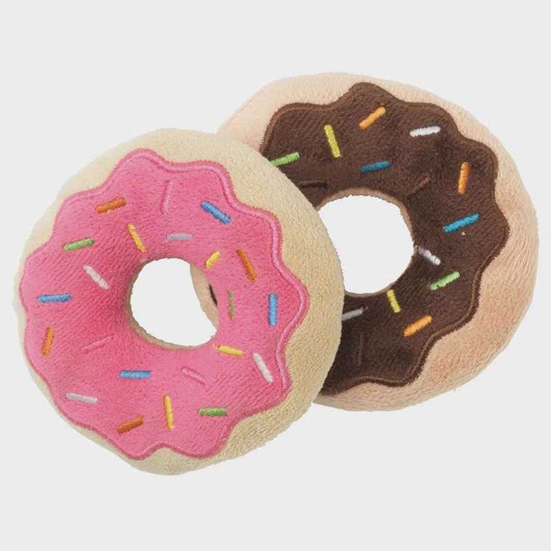 FuzzYard Donuts Dog Toy - 2 Per Pack