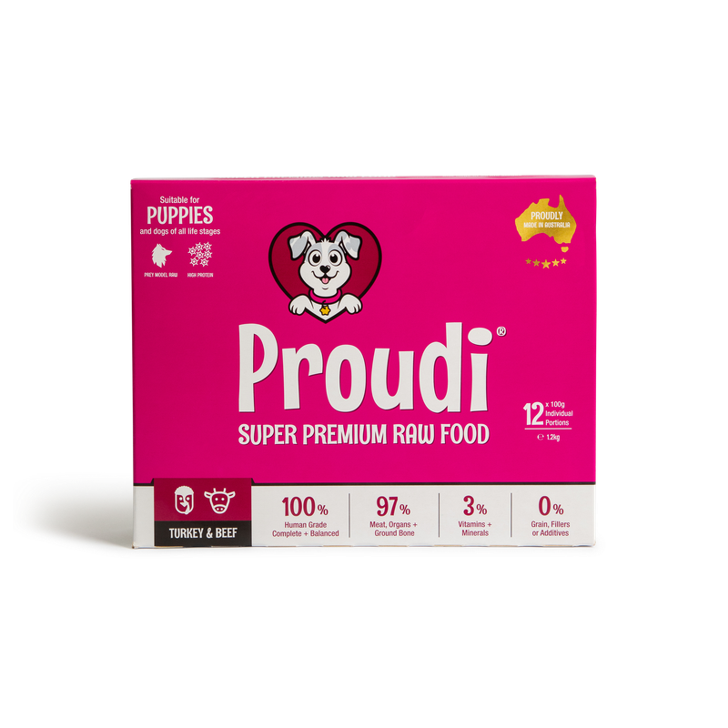 Proudi Dog Puppy Turkey &amp; Beef 1.2kg