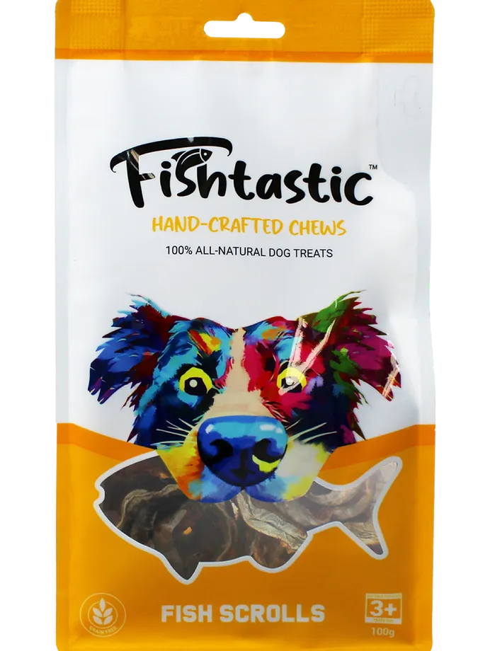 Fishtastic Fish Scrolls - Hand Crafted Chews 100G