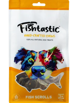 Fishtastic Fish Scrolls - Hand Crafted Chews 100G