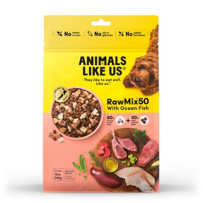 Animals Like Us RawMix50 with Ocean Fish Dog food 340g