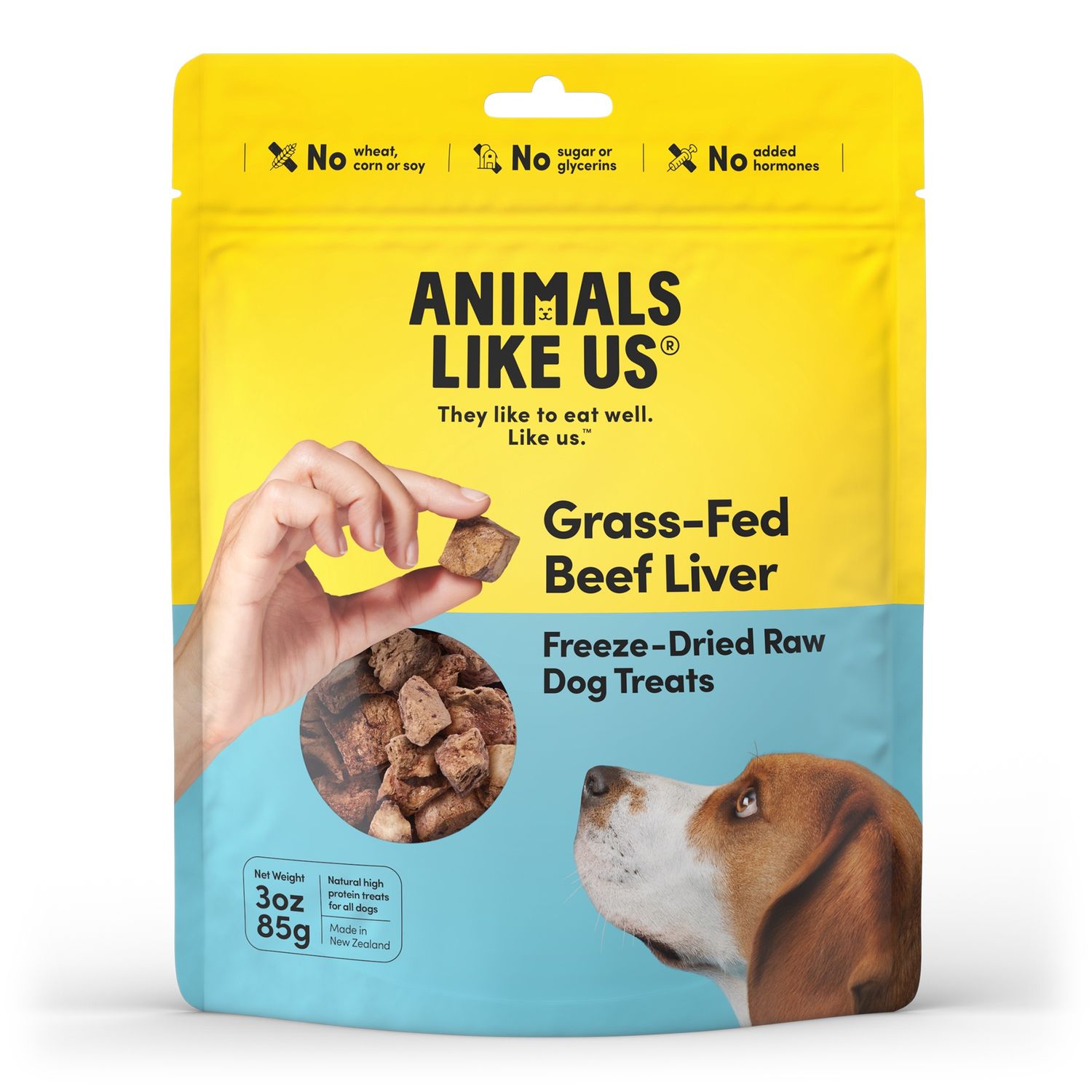 Animals Like Us Grass-Fed Beef Liver Freeze-Dried Raw Dog Treats 85g