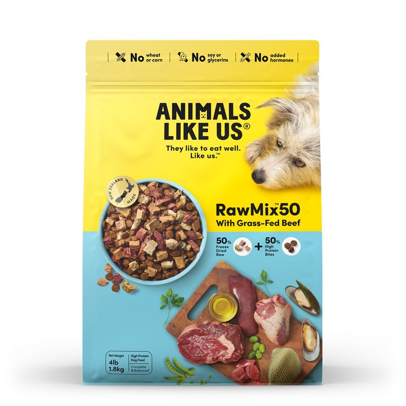 Animals Like Us RawMix50 with Grass-Fed Beef Dog food 1.8kg