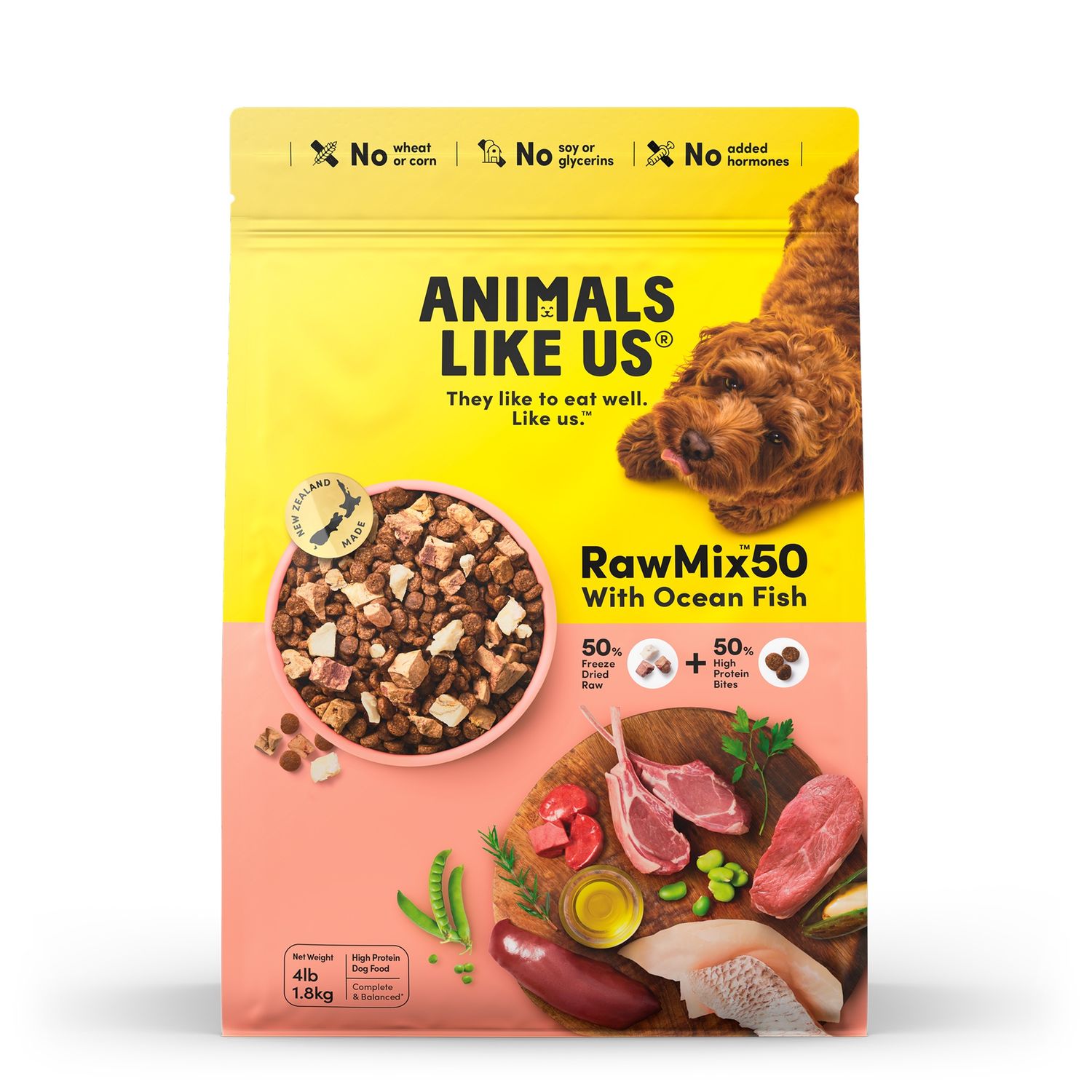 Animals Like Us RawMix50 with Ocean Fish Dog food 1.8kg