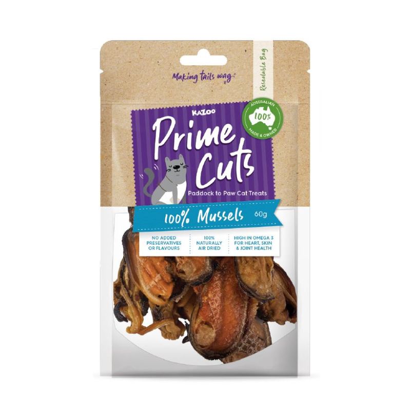 Kazoo Prime Cuts Cats Mussels Cat Treats 60g