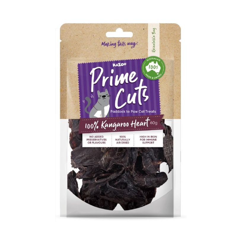 Kazoo Prime Cuts Cats Kangaroo Heart Cat Treats 60g