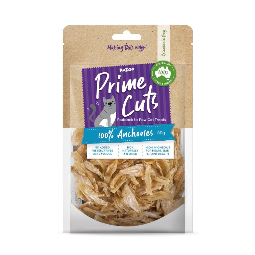 Kazoo Prime Cuts Cats Anchovies Cat Treats 60g
