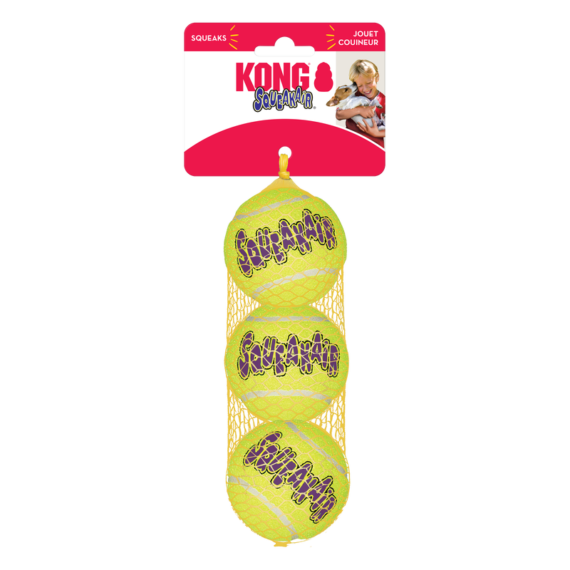 KONG Dog Airdog Squeaker Balls Medium 3 Pack