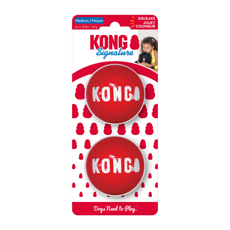 Kong Signature Balls Medium 2Pk