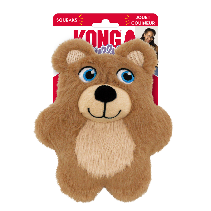 KONG Snuzzles Kiddos Teddy Bear Small Plush Dog Toy