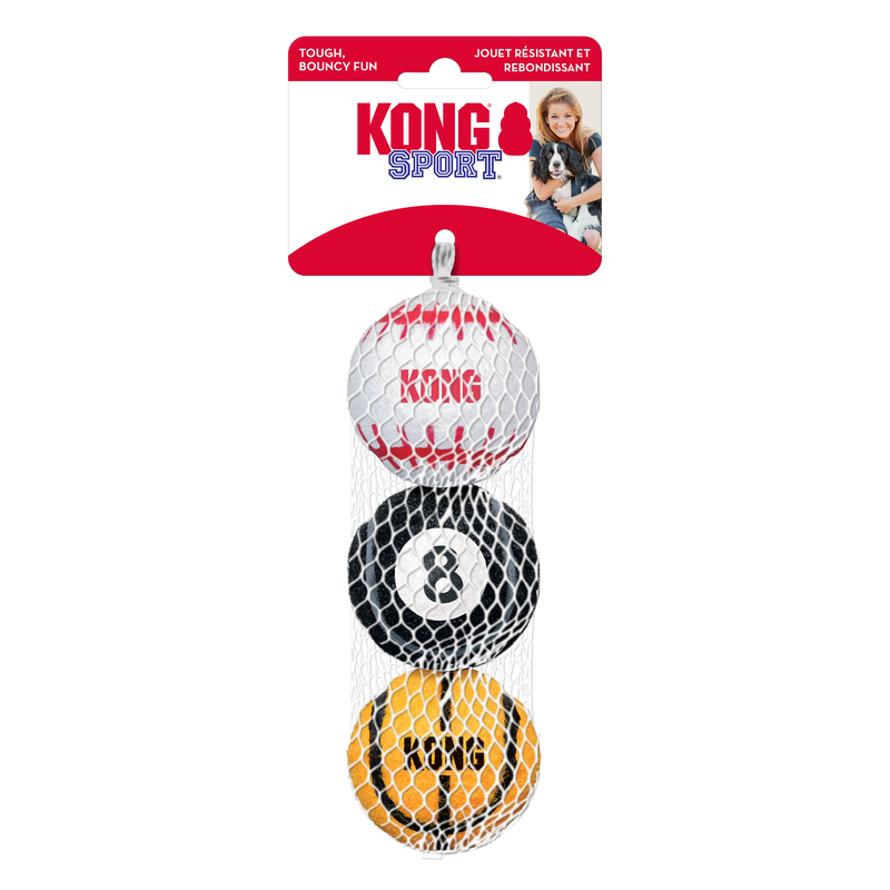 KONG Dog Airdog Sport Balls Assorted Medium 3 Pack
