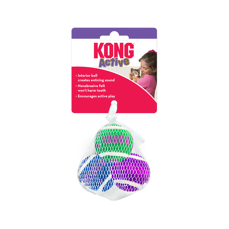 Kong Cat Tennis Balls With Bells