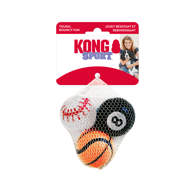 Kong Dog Airdog Sport Balls Assorted Small 3 Pack