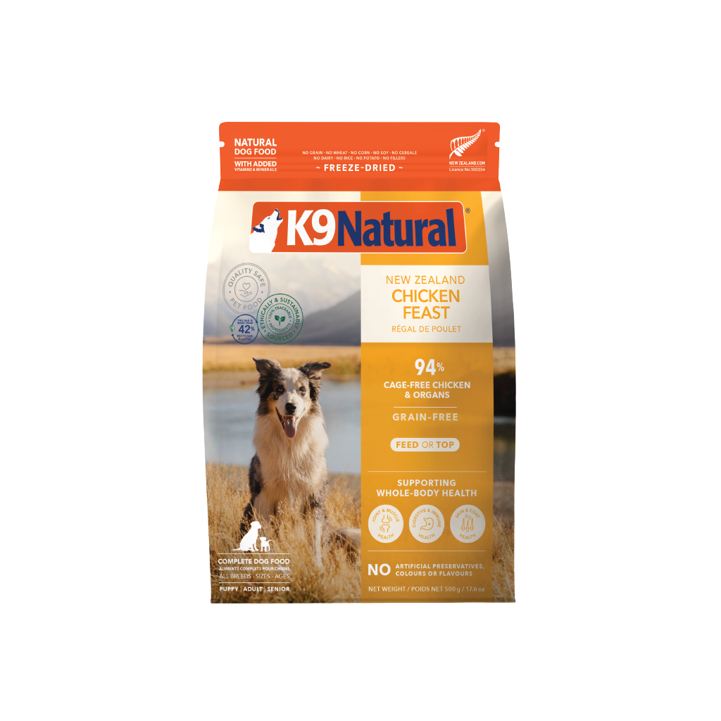 K9 Natural Grain-Free Freeze-Dried New Zealand Chicken Feast Dog Food 500g