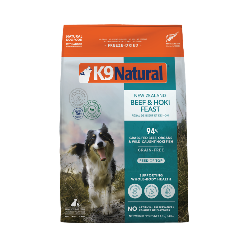 K9 Natural Hoki &amp; Beef Feast 1.8kg