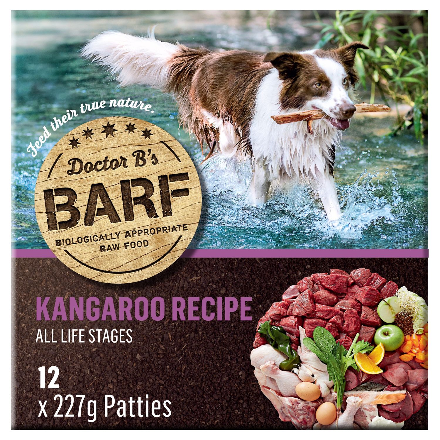 Doctor B’s BARF Dog Kangaroo 2.72kg | Lean Raw Diet