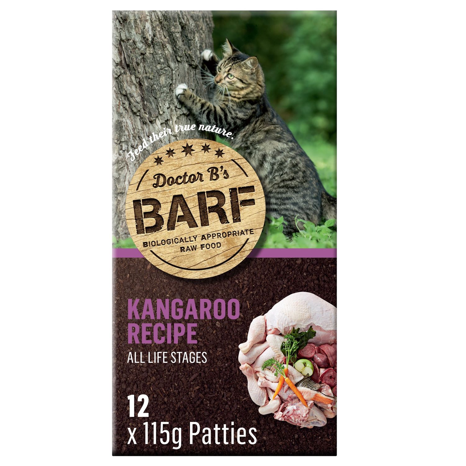 Doctor B’s BARF Cat Kangaroo 1.38kg | Raw Food for Cats