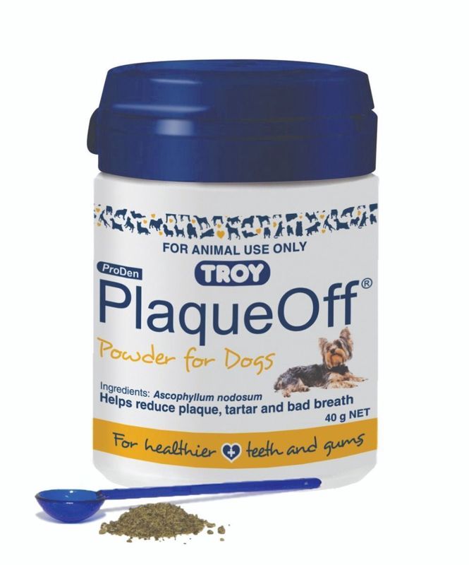 Troy PlaqueOff Dog 40g – Natural Dental Powder for Dogs