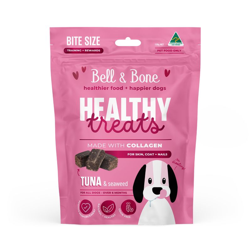 Bell &amp; Bone Healthy Treats, Skin, Coat + Nails - Tuna &amp; Seaweed 130g