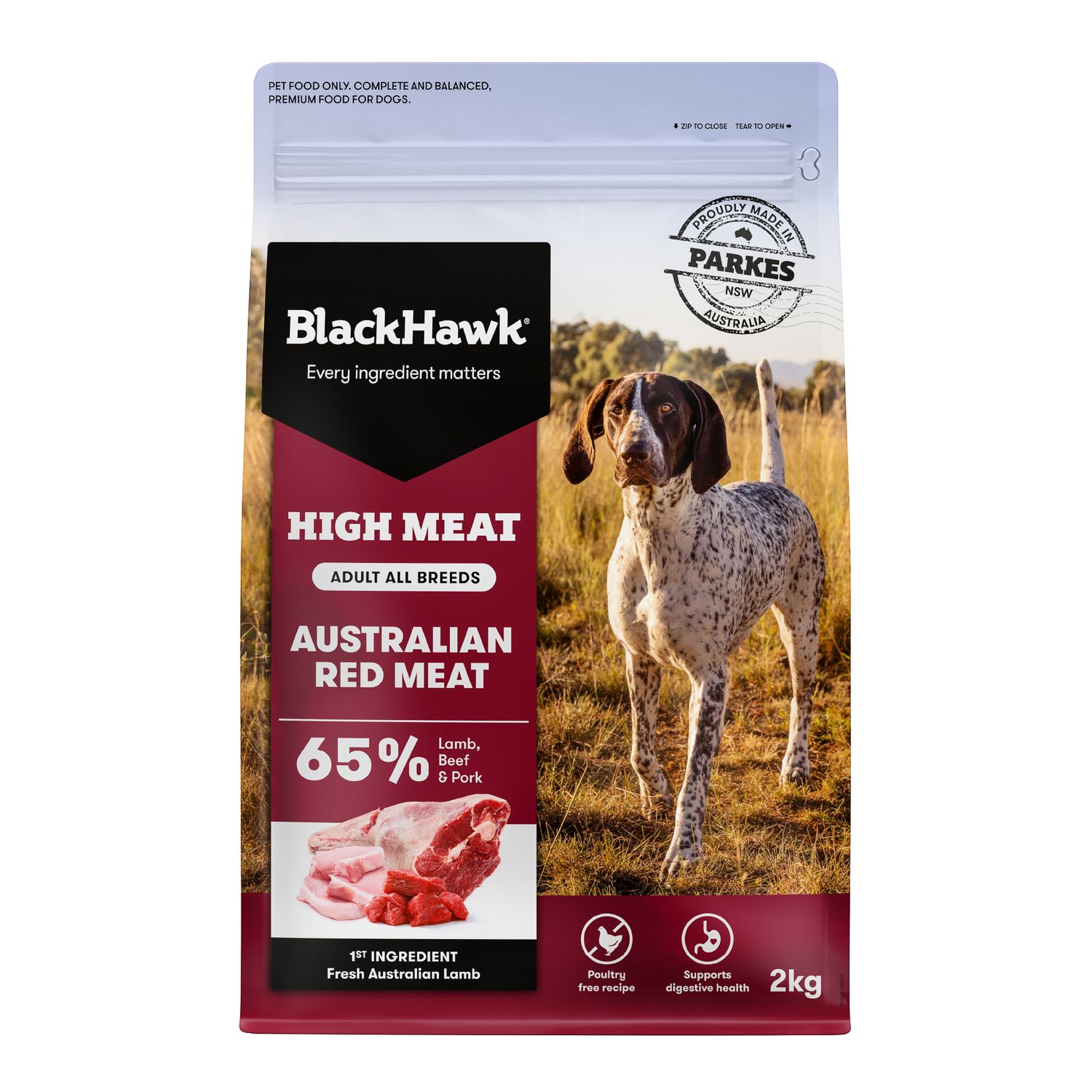 Black Hawk 65% Australian Red Meat Dog Food Recipe 2kg