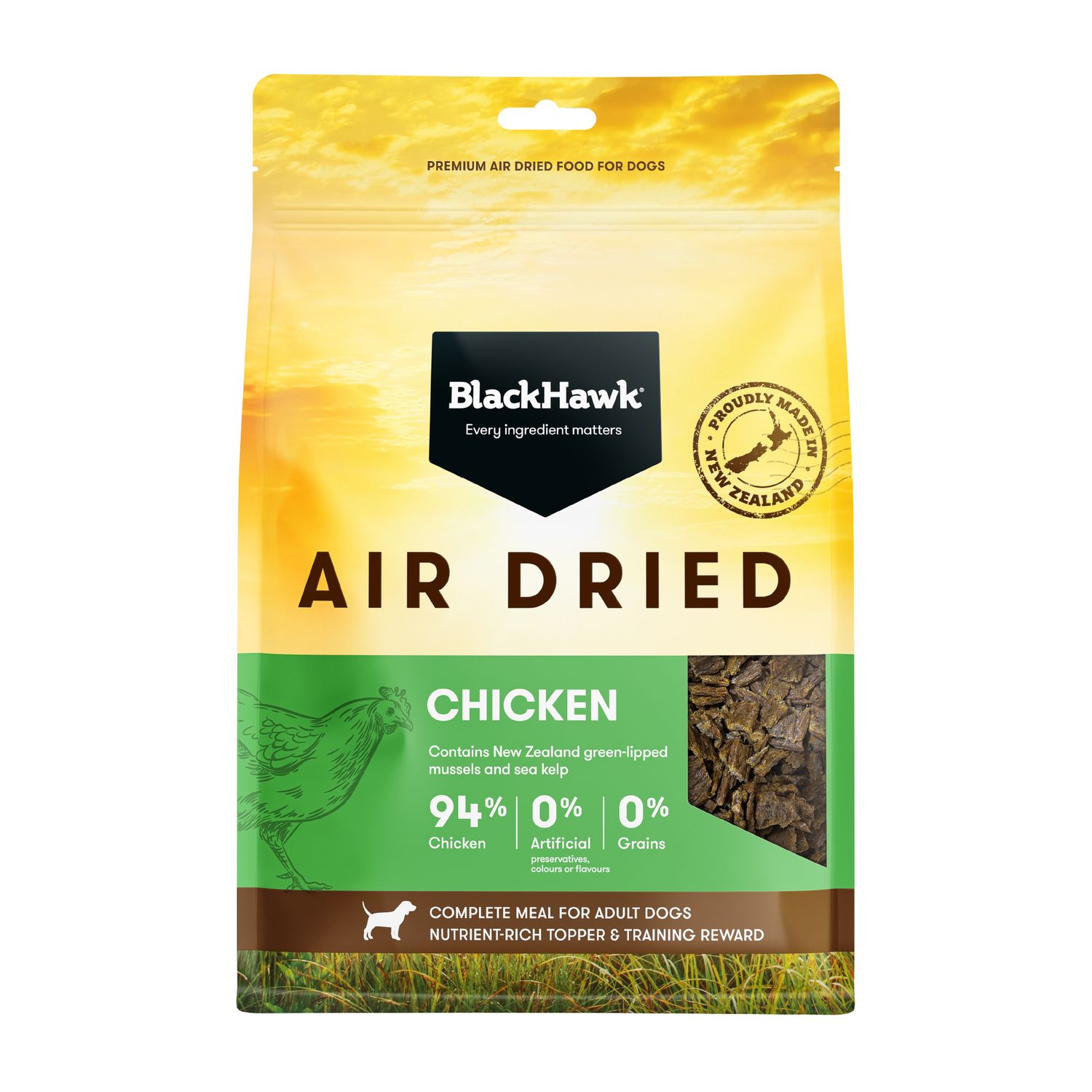 Black Hawk Air Dried Chicken Dog Food 450g