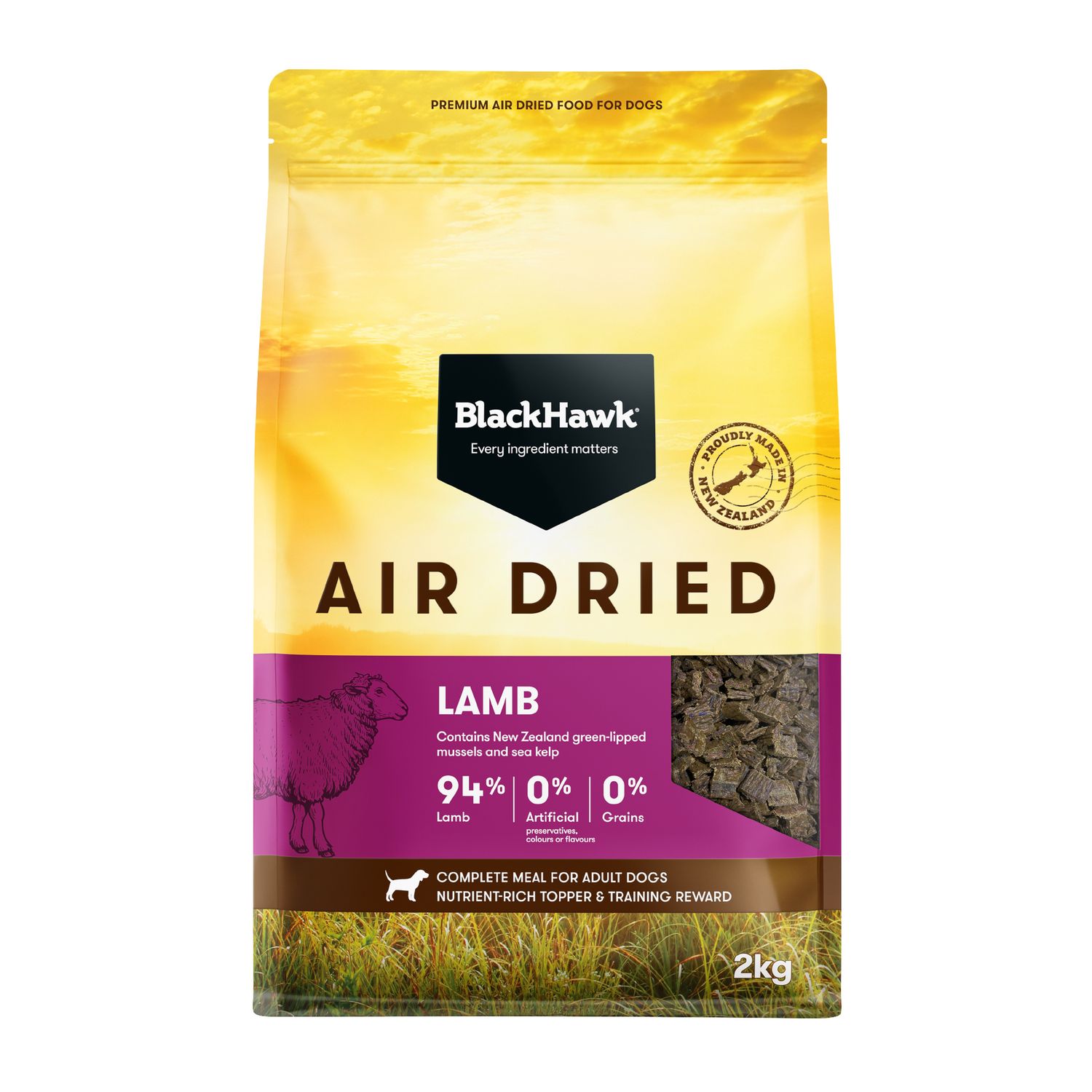Black Hawk Air Dried Lamb Dog Food 2kg