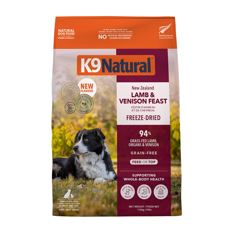 K9 Natural Freeze-Dried New Zealand Lamb &amp; Venison Feast - 1.8kg