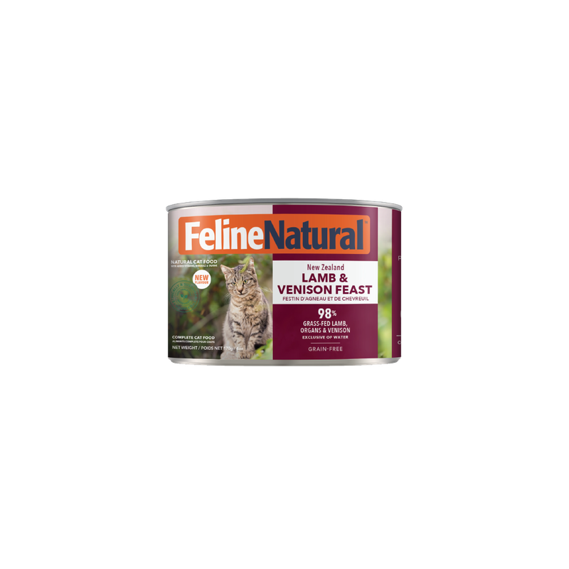 Feline Natural Canned New Zealand Lamb &amp; Venison Feast 170g