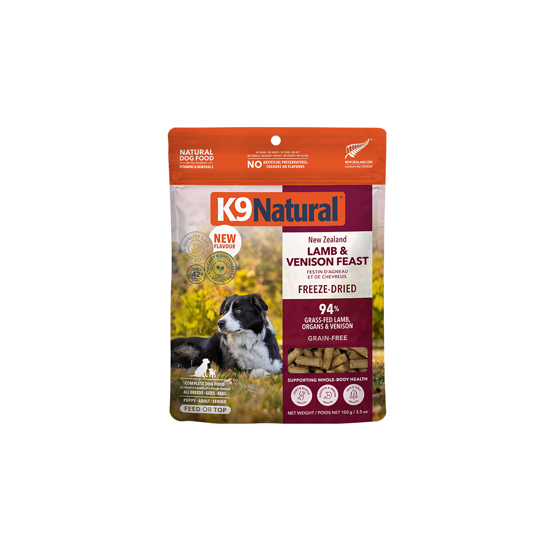 K9 Natural Freeze-Dried New Zealand Lamb &amp; Venison Feast - 100g