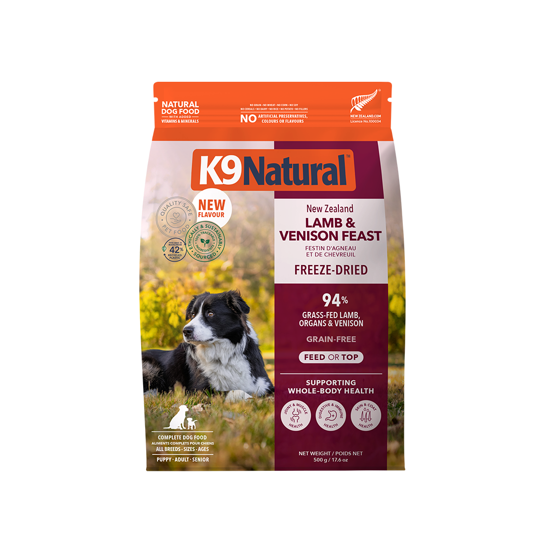 K9 Natural Freeze-Dried New Zealand Lamb &amp; Venison Feast - 500g