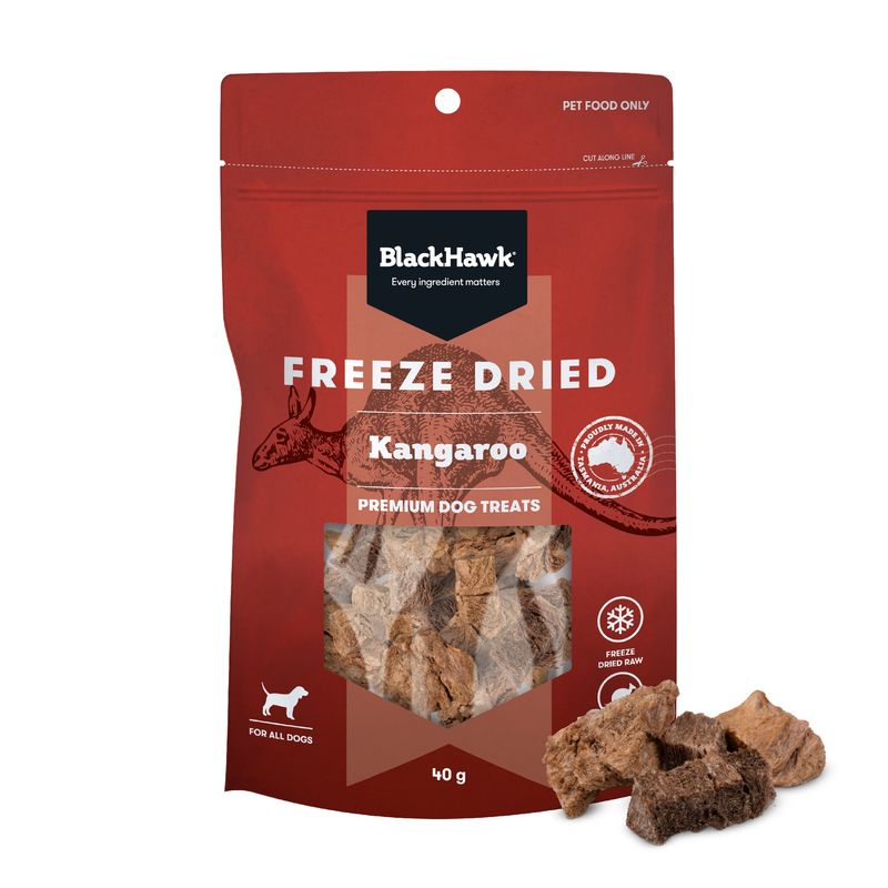 Black Hawk Freeze Dried Kangaroo Dog Treats 40G