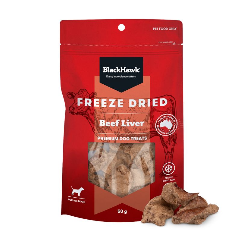 Black Hawk Freeze Dried Beef Liver Dog Treats 40G
