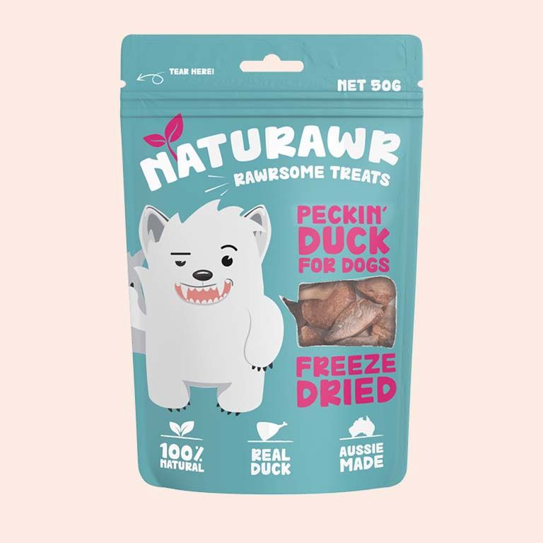 Naturawr Peckin&#39; Duck Freeze Dried Dog Treats 50g