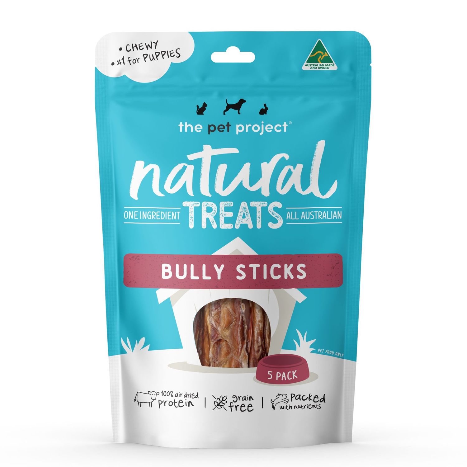The Pet Project Australian Bully Stick 5 Pack
