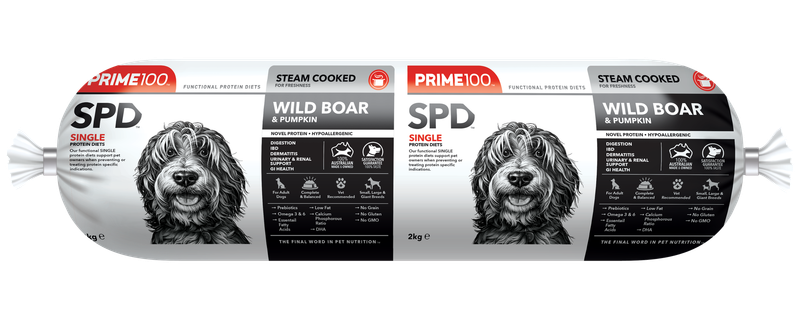 Prime100 SPD™ Wild Boar &amp; Pumpkin Fresh Roll Dog Food 2kg