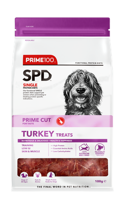 Prime100 SPD Prime Cut Turkey Dog Treats 100g