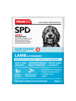 Prime100 SPD™ Slow Cooked Lamb &amp; Rosemary Dog Food 354g