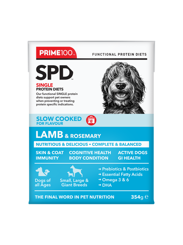 Prime100 SPD™ Slow Cooked Lamb &amp; Rosemary Dog Food 354g